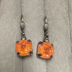 Catherine Popesco Antique square drop earrings